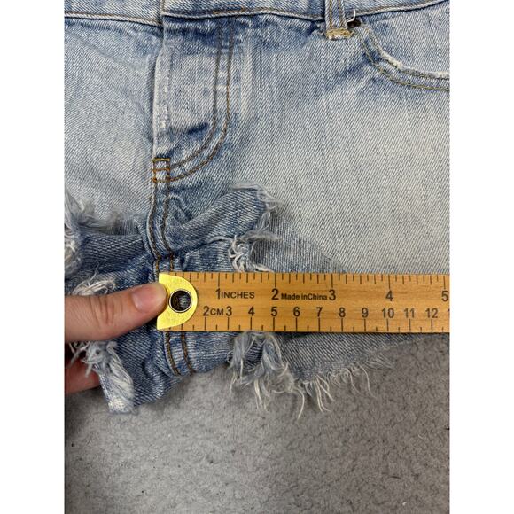 American Eagle Womens Size 4 Cut Off Denim Distressed Shorts - Picture 6 of 10